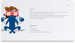 Mockup de Infuy creado por Launchy